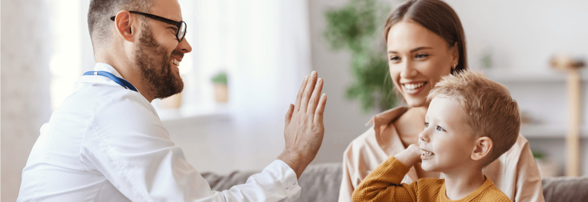 a man giving a high five to a woman